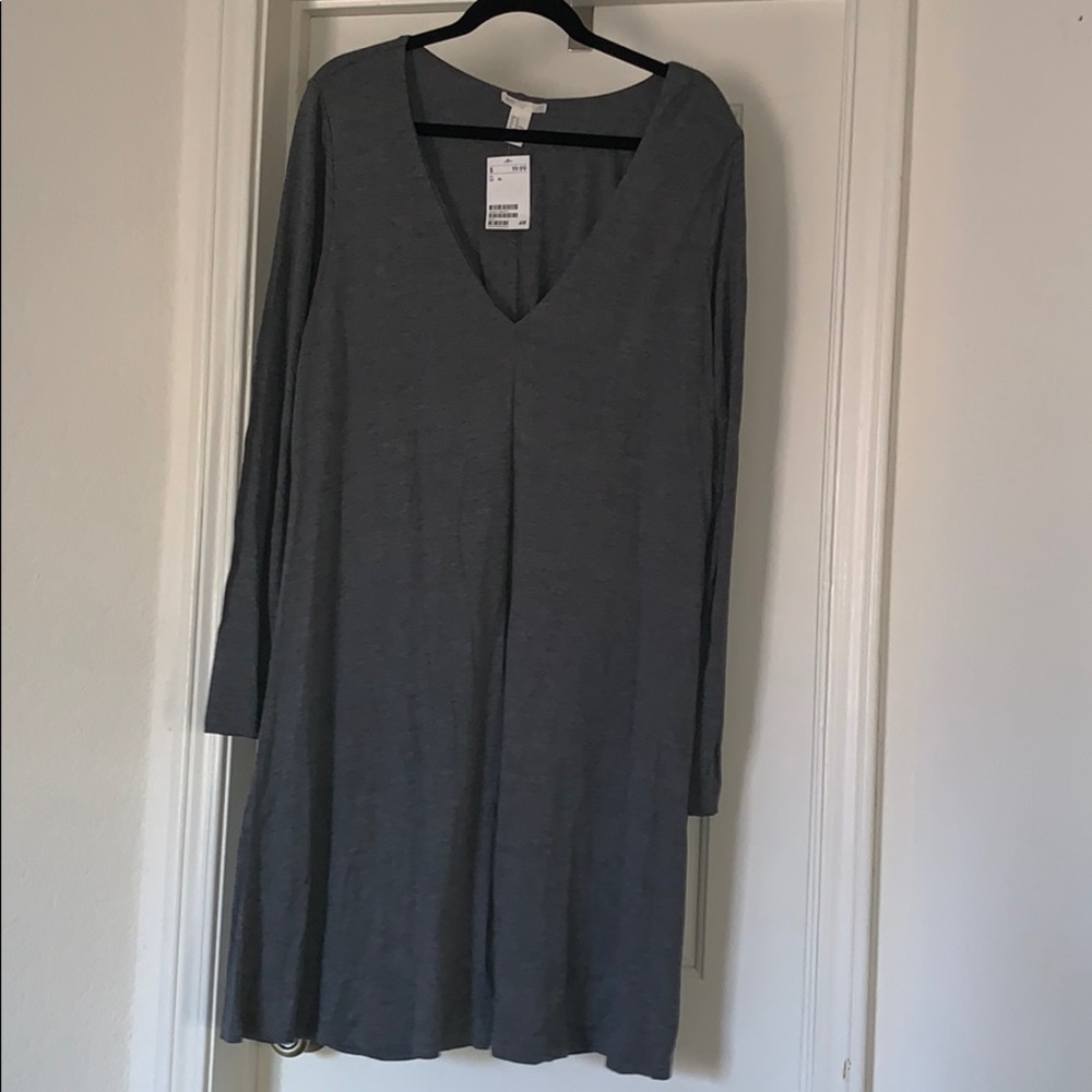 H&M Grey Fit and Flare Dress